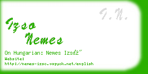 izso nemes business card